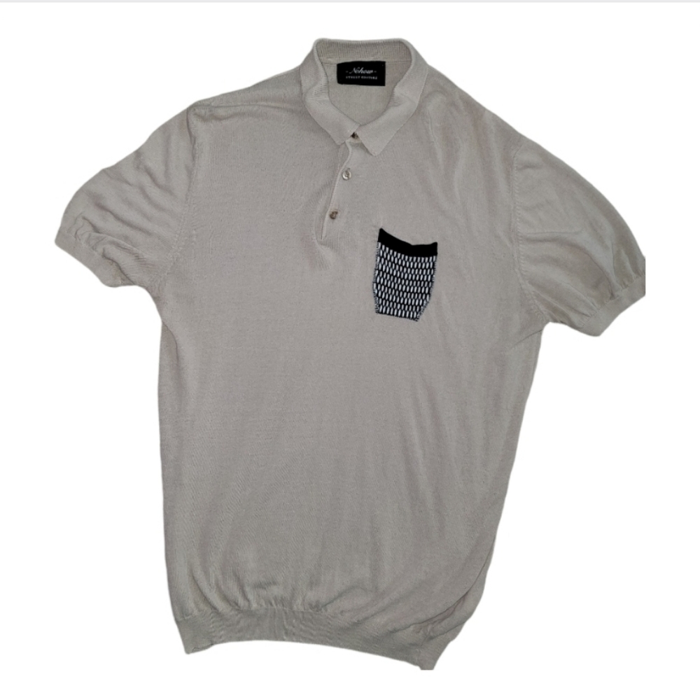 NOHOW KORVAL POCKET POLO IN BEIGE